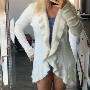 White house black market sweater cream white